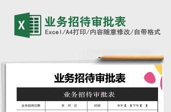 2021年業務招待審批表