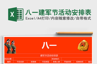 2021年八一建軍節活動安排表