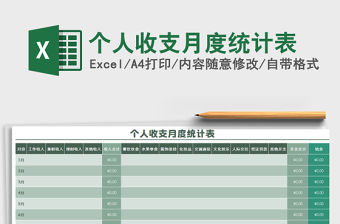 2021年個(gè)人收支月度統(tǒng)計(jì)表