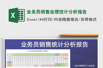 2021年业务员销售业绩统计分析报告