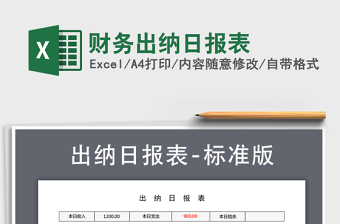 2021年財(cái)務(wù)出納日?qǐng)?bào)表