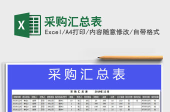 2021年采購匯總表