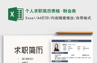 2021年個人求職簡歷表格-財會類