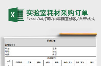 2022年實驗室耗材采購訂單