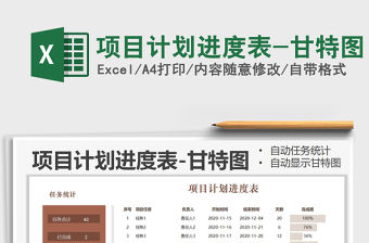 2021年項目計劃進度表-甘特圖