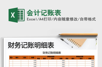 2021年會計記賬表