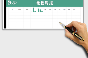 2021年销售周报（含柱形迷你图）