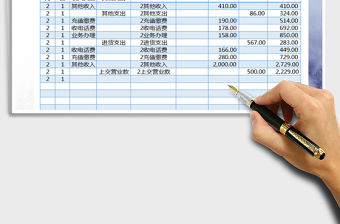 2021年收支流水賬記錄表