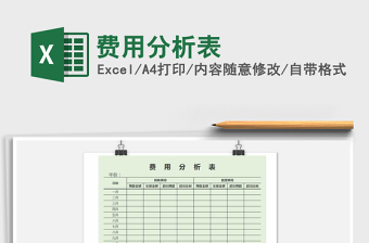 2021年費(fèi)用分析表