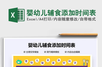 2021年嬰幼兒輔食添加時間表
