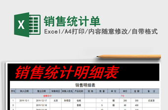 2021年銷售統(tǒng)計(jì)單