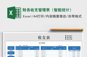 2021年財務收支管理表（智能統(tǒng)計）