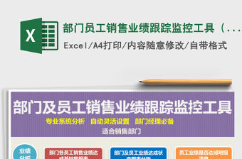 2021年部門員工銷售業績跟蹤監控工具（2018經理必備，三張表