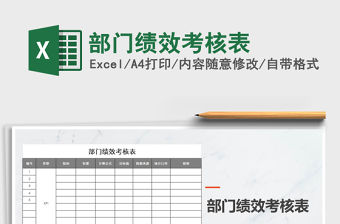 2021年部門績效考核表免費下載