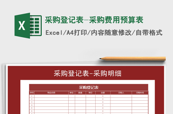 2021年采購登記表-采購費用預(yù)算表