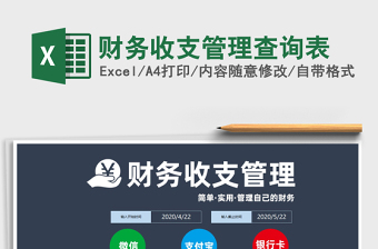 2021年財務(wù)收支管理查詢表