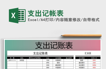2021年支出記帳表