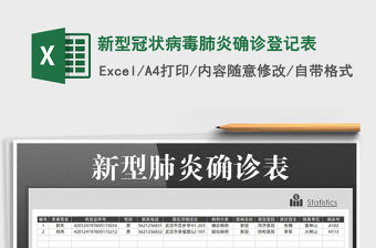 2021年新型冠狀病毒肺炎確診登記表