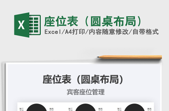 2021年座位表（圓桌布局）