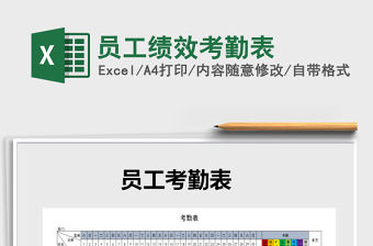 2021年員工績效考勤表