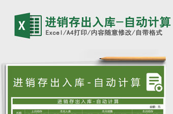 2021年進銷存出入庫-自動計算