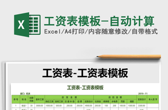 2021年工資表模板-自動(dòng)計(jì)算