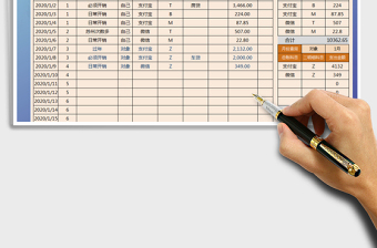 2021年出纳日记账支出对比表