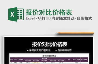 2021年報價對比價格表