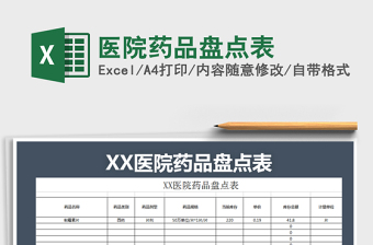 2022医院药房盘点表