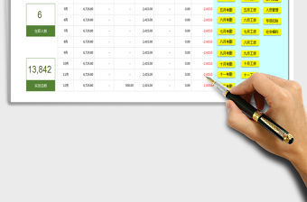 2021年新個稅工資表-累計預扣計-個稅考勤社保專項