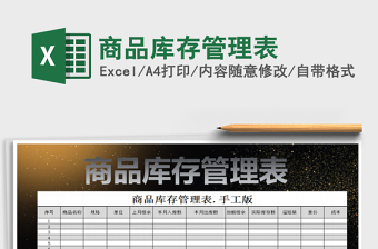 2021年商品庫存管理表