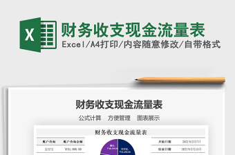 2021年財(cái)務(wù)收支現(xiàn)金流量表