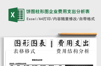 2021年餅圖柱形圖企業(yè)費(fèi)用支出分析表