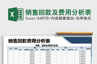 2021年銷售回款及費用分析表