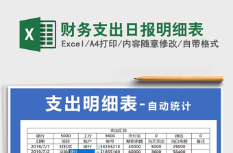 2021年財務(wù)支出日報明細(xì)表