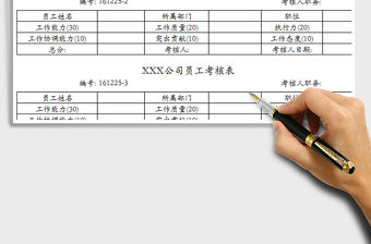 2021年員工考核打分表
