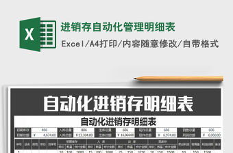 2021年進銷存自動化管理明細表