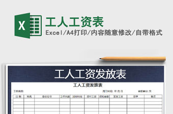 2021年工人工資表