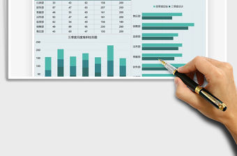 2021年部門數據分析季度圖表模板免費下載