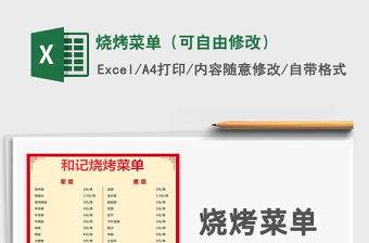 2021年燒烤菜單（可自由修改）