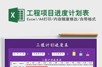 2021年工程項目進度計劃表