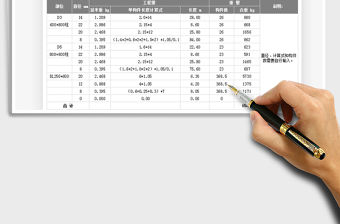 2021年建筑工程鋼筋重量自動計算表