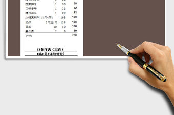 2021年餐廳小票打印模板