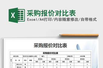 2021年采購報(bào)價對比表