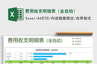 2021年費(fèi)用收支明細(xì)表（全自動）