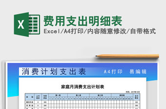 2021年費用支出明細表