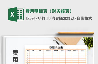 2021年費(fèi)用明細(xì)表（財(cái)務(wù)報(bào)表）