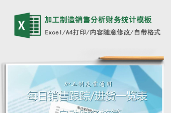 2021年加工制造銷售分析財務統(tǒng)計模板