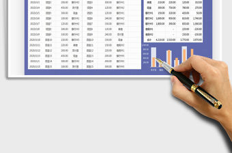 2021年財務(wù)日記賬收支管理明細(xì)表