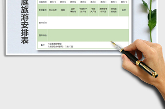 2021年個(gè)人、家庭旅游安排表